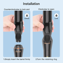 Load image into Gallery viewer, 1.25in Ceramic Tourmaline Barrel for Hair Curling, Professional Hair Curler up to 410°F with Dual Voltage, Hair Weaving Style Tool Gift for Girls Women