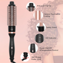 Load image into Gallery viewer, Curling Iron Set,5 in 1 Curling Wand Set with Thermal Brush&4 Interchangeable Ceramic Curling Wand(0.35”-1.25”), 2 Temps Instantly Heating Hair Wand Curler