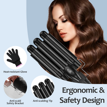 Load image into Gallery viewer, Curling Iron Set 5 in 1, FINETOL Curling Wand Set with Thermal Brush and 4 Interchangeable Ceramic Curling Wand(0.35"-1.25")