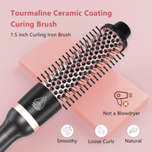 Load image into Gallery viewer, Curling Iron Set,5 in 1 Curling Wand Set with Thermal Brush&amp;4 Interchangeable Ceramic Curling Wand(0.35”-1.25”), 2 Temps Instantly Heating Hair Wand Curler
