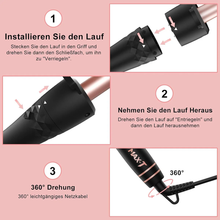 Load image into Gallery viewer, Curling Iron Set for Beginners, 3 in 1 Curling Wand Set with Thermal Brush, 3 Interchangeable Ceramic Hair Wand Curler (0.35”-1.25”), Dual Voltage Hair Curler