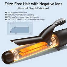 Load image into Gallery viewer, MAXT 5 in 1 Curling Iron Wand Set Dual Voltage 0.35-1.25&quot; Replaceable Ceramic Wand Curler with Glove &amp; Clips Black
